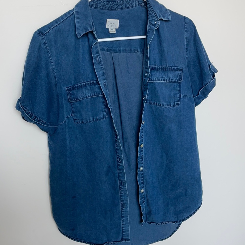 Dark Chambray Button Down